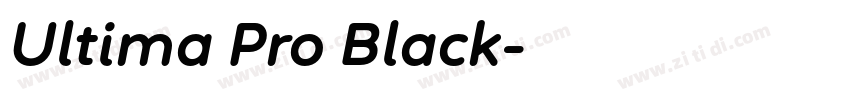 Ultima Pro Black字体转换